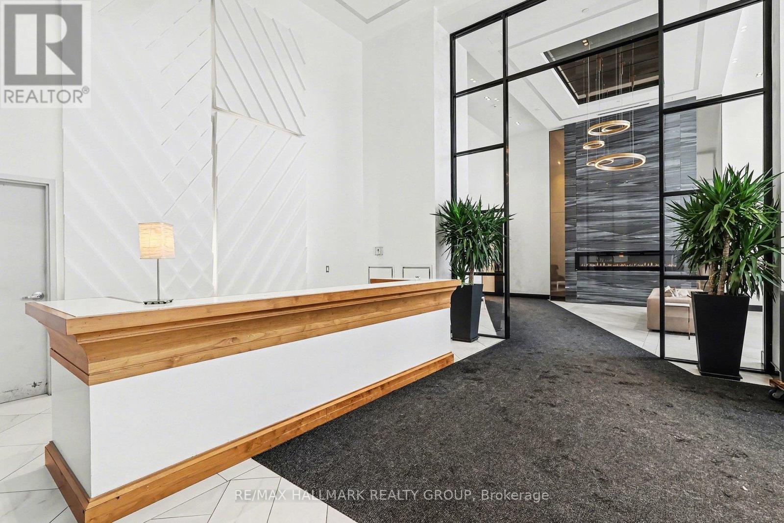 Building receptionist desk