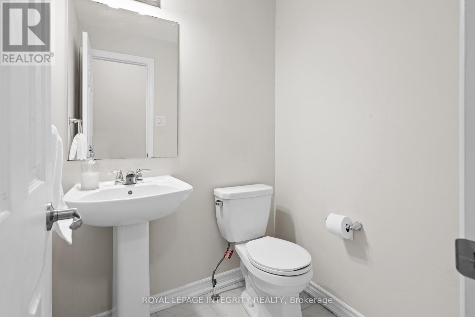 Lower level half bathroom