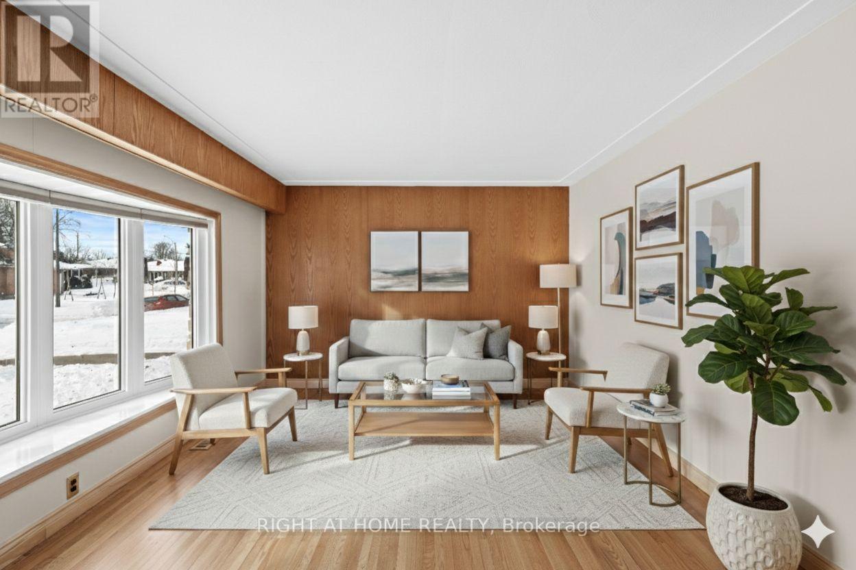 Living room virtually staged