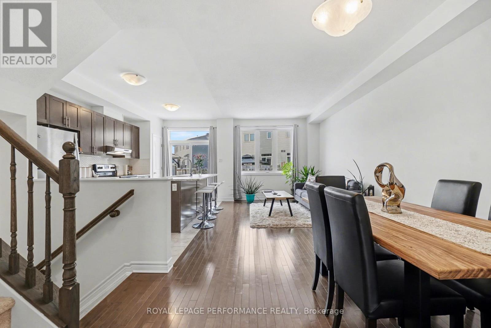 Open concept main floor with high ceilings