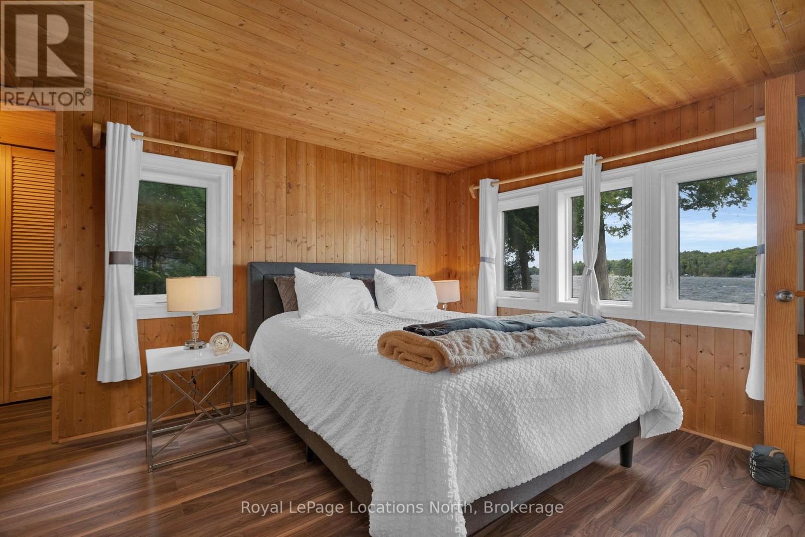 Primary bedroom waterfront view