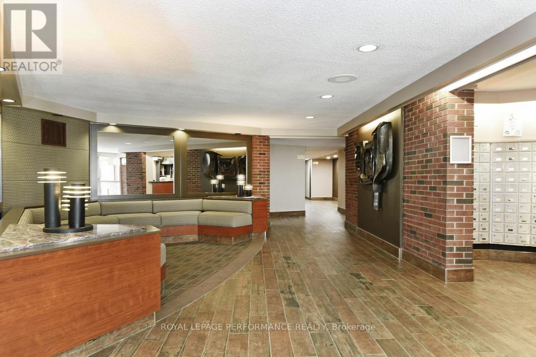 Building lobby and mailboxes