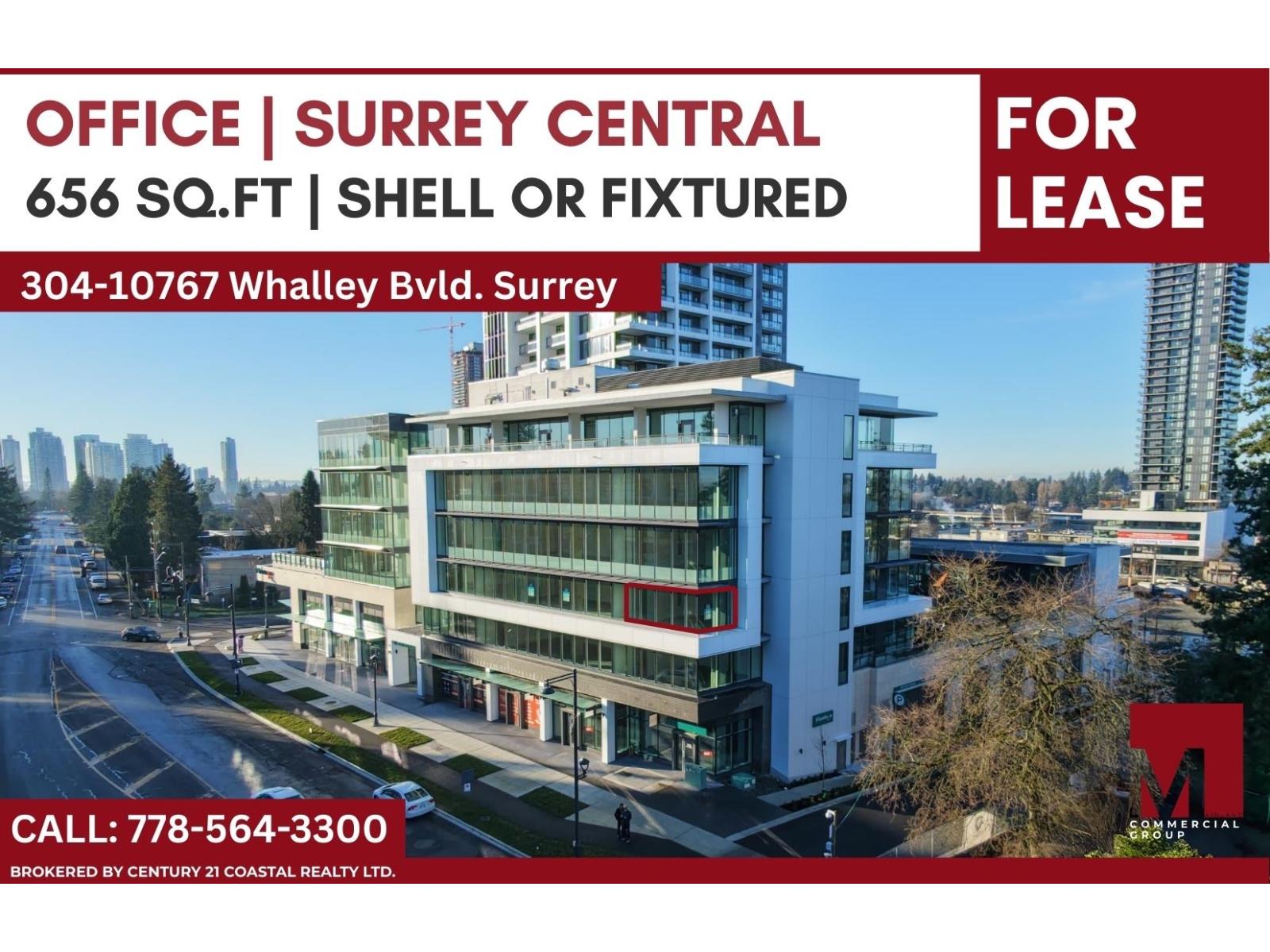 Office for Rent in Surrey – 304 10767 WHALLEY BOULEVARD, Surrey – MLS# C8076505