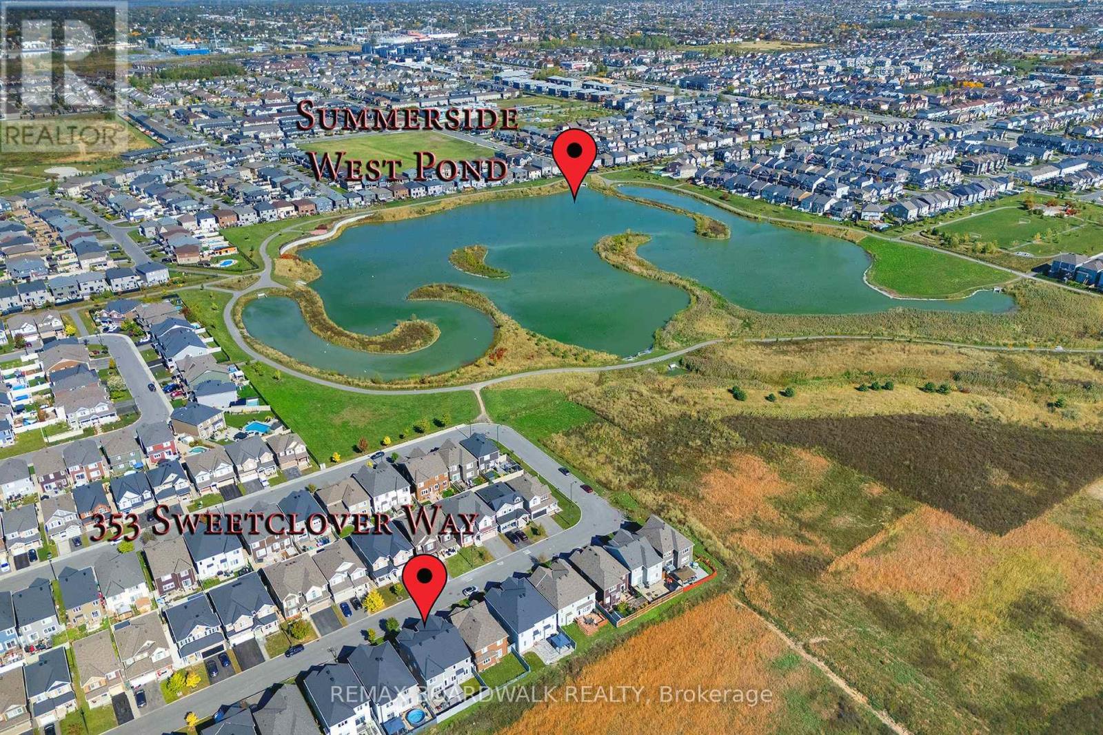 Quick stroll to the pond and trails!