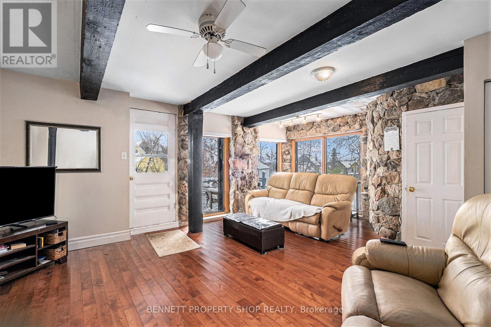 family room has access to deck & back yard