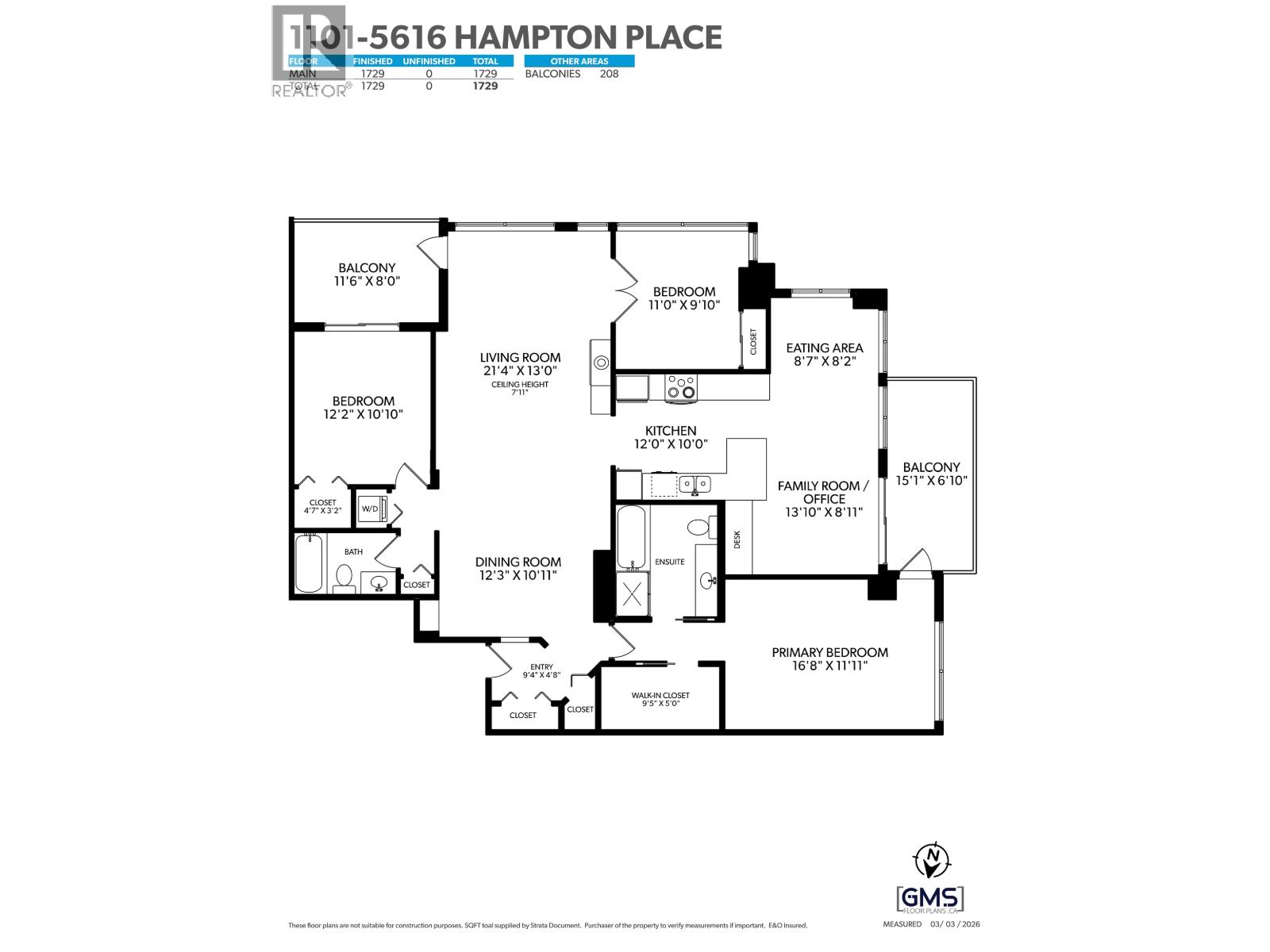 1101 5615 HAMPTON PLACE, Vancouver