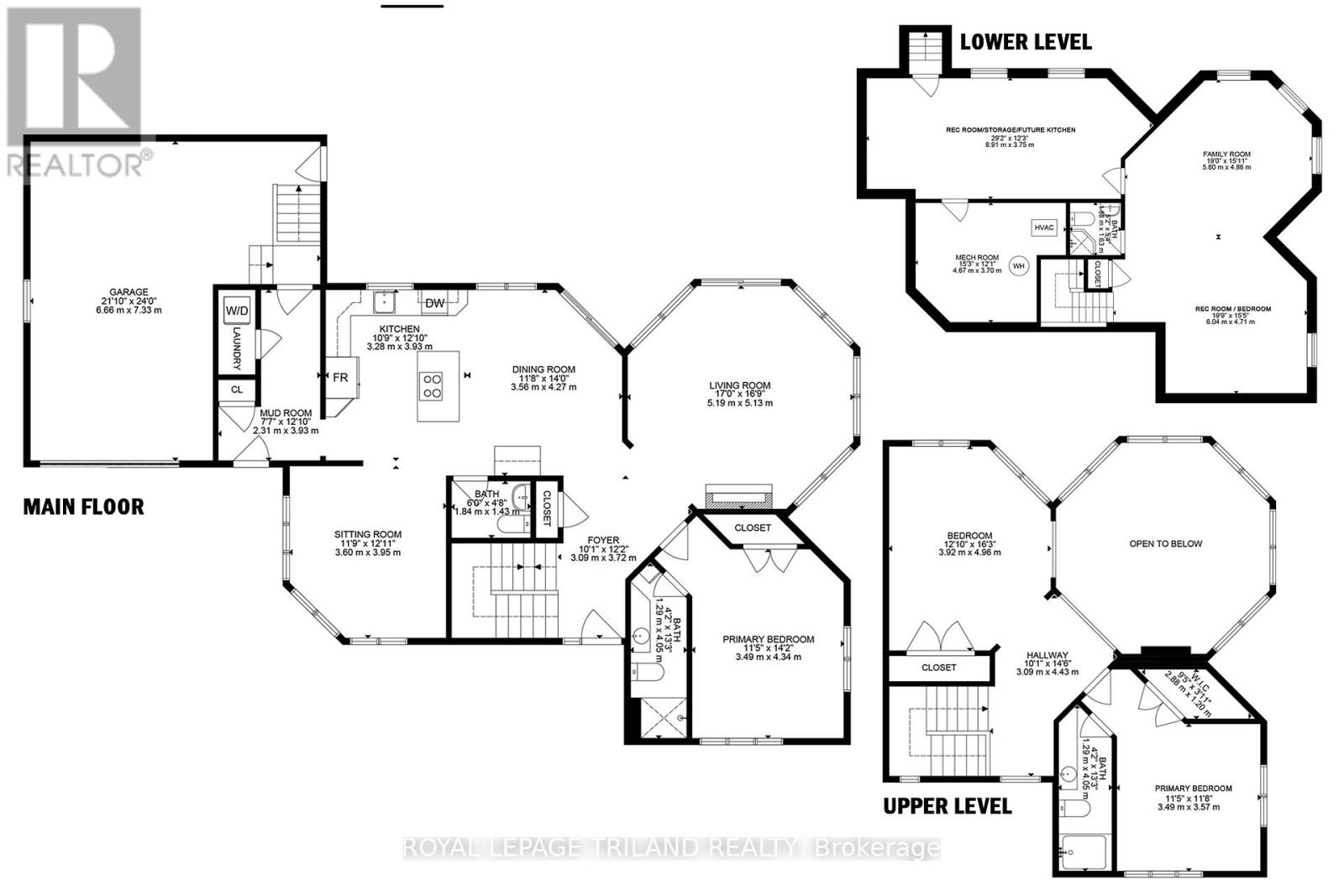 Floor plans for this generous/large home