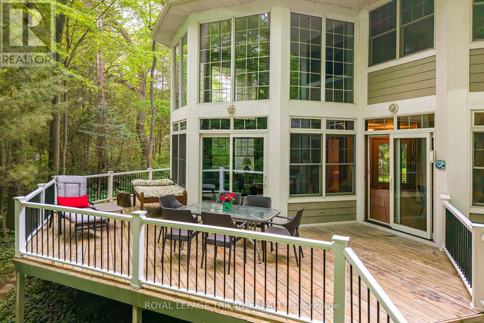 Back yard deck, a favorite spot, morning & evening