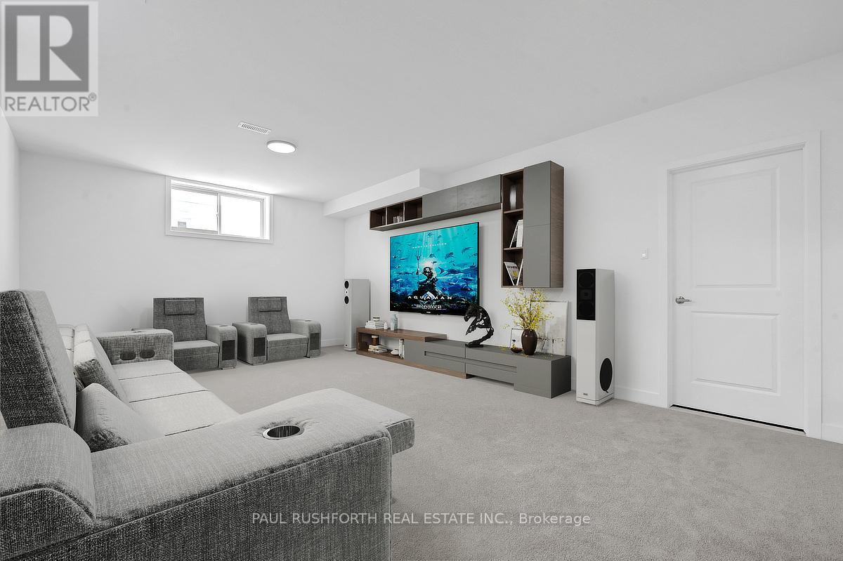 Virtually Staged-Basement Rec Room