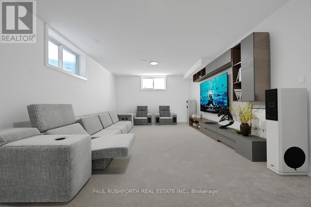Virtually Staged-Basement Rec Room