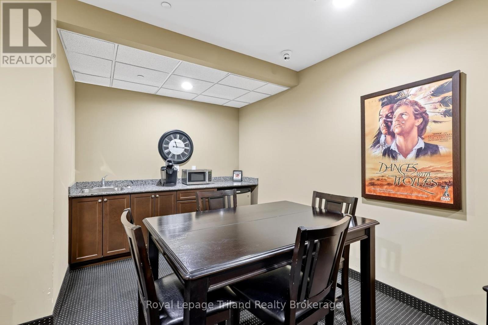 Handy wet bar  in the media room