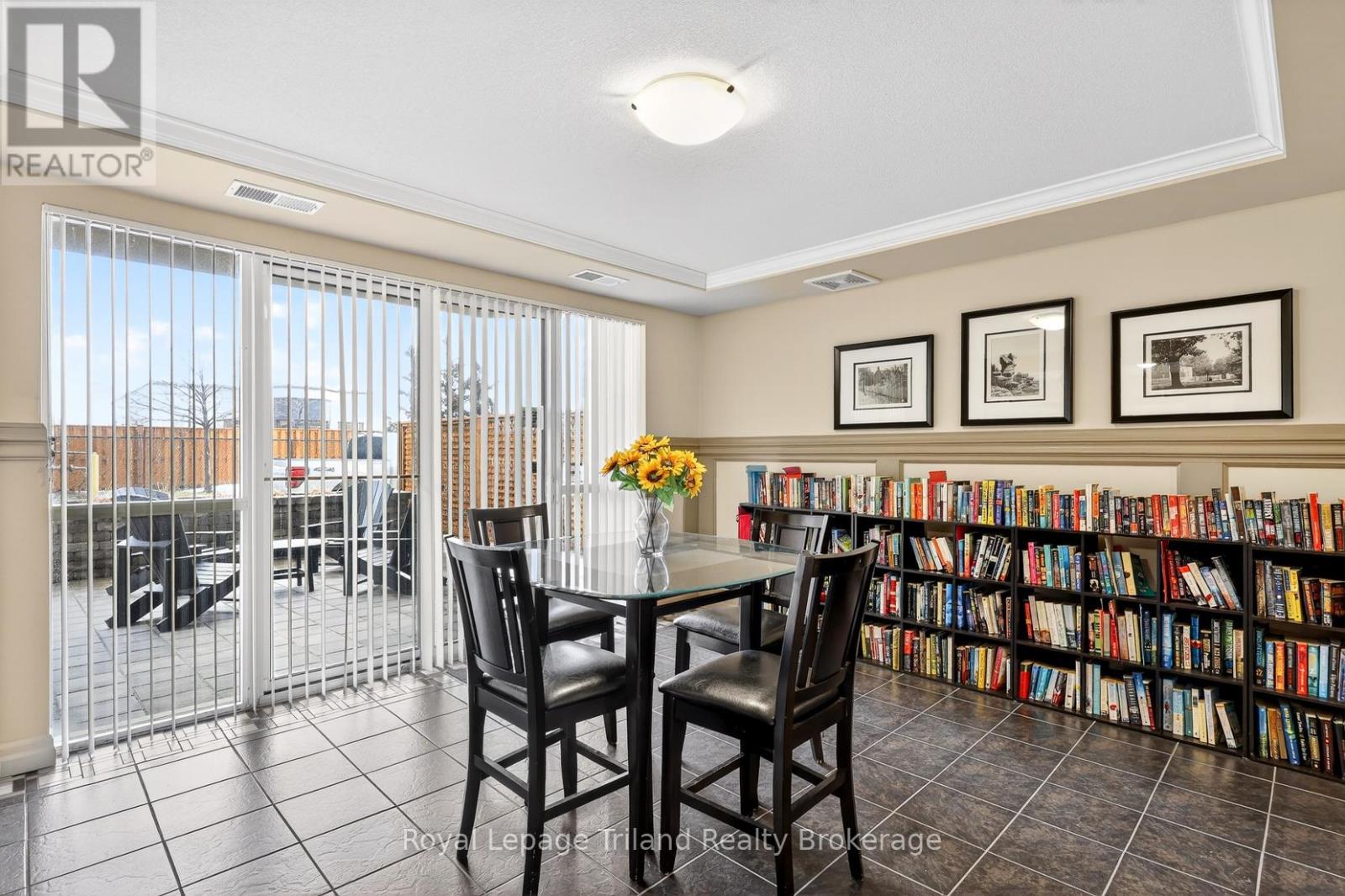 Library offers access to an outdoor patio