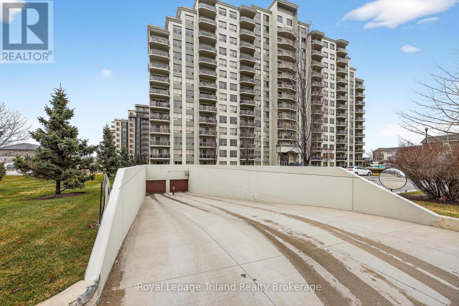 Controlled entry to underground parking garage