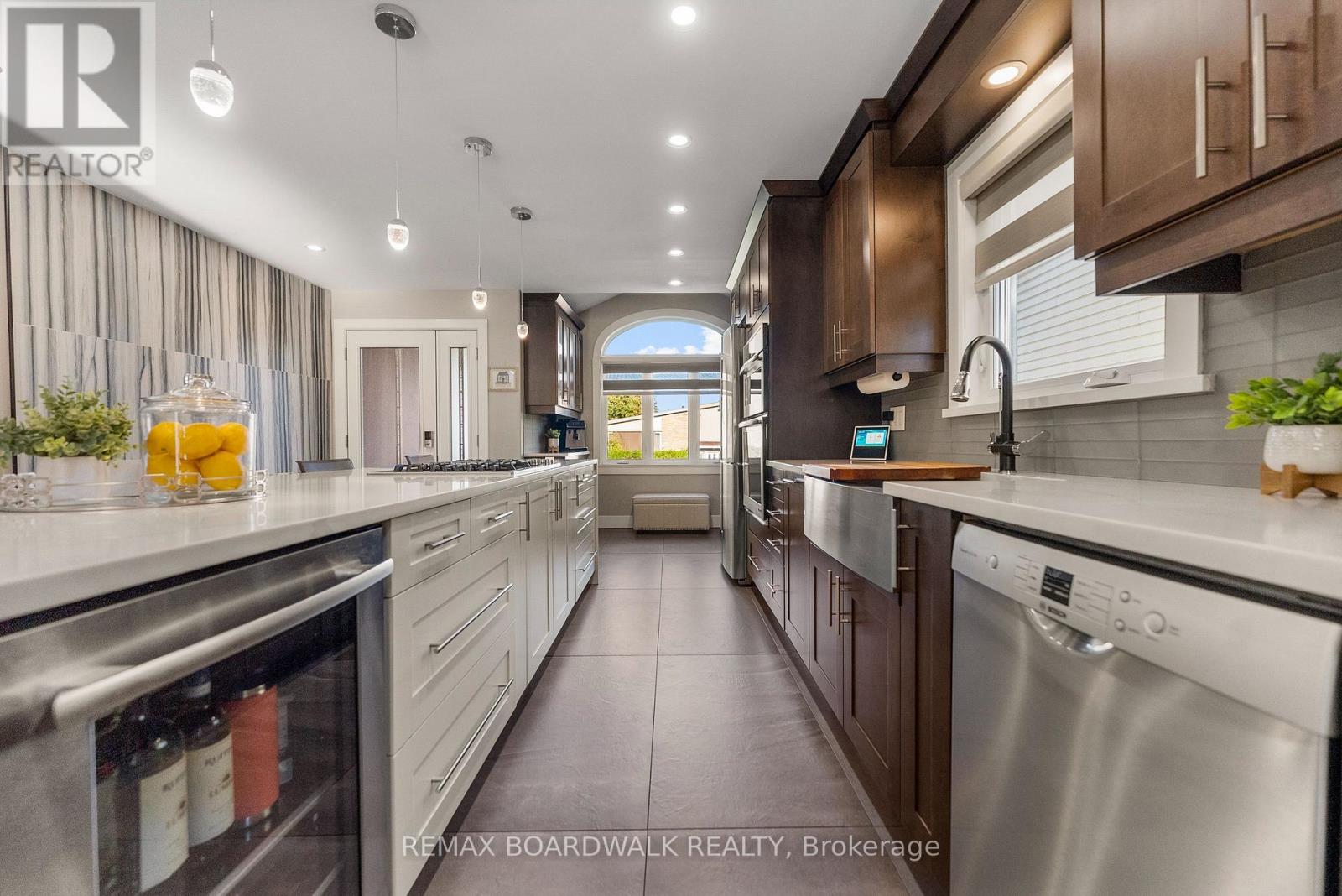 loads of storage space & wine fridge in the island