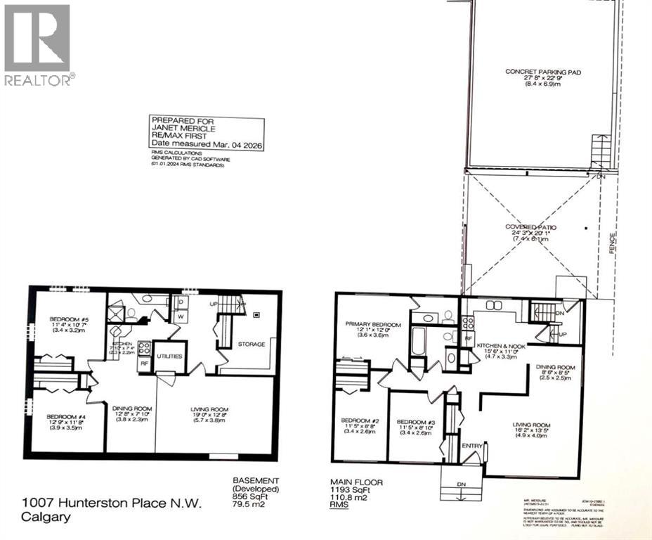 Single Family House Bungalow for Sale in  Hunterston Place NW Huntington Hills Calgary 