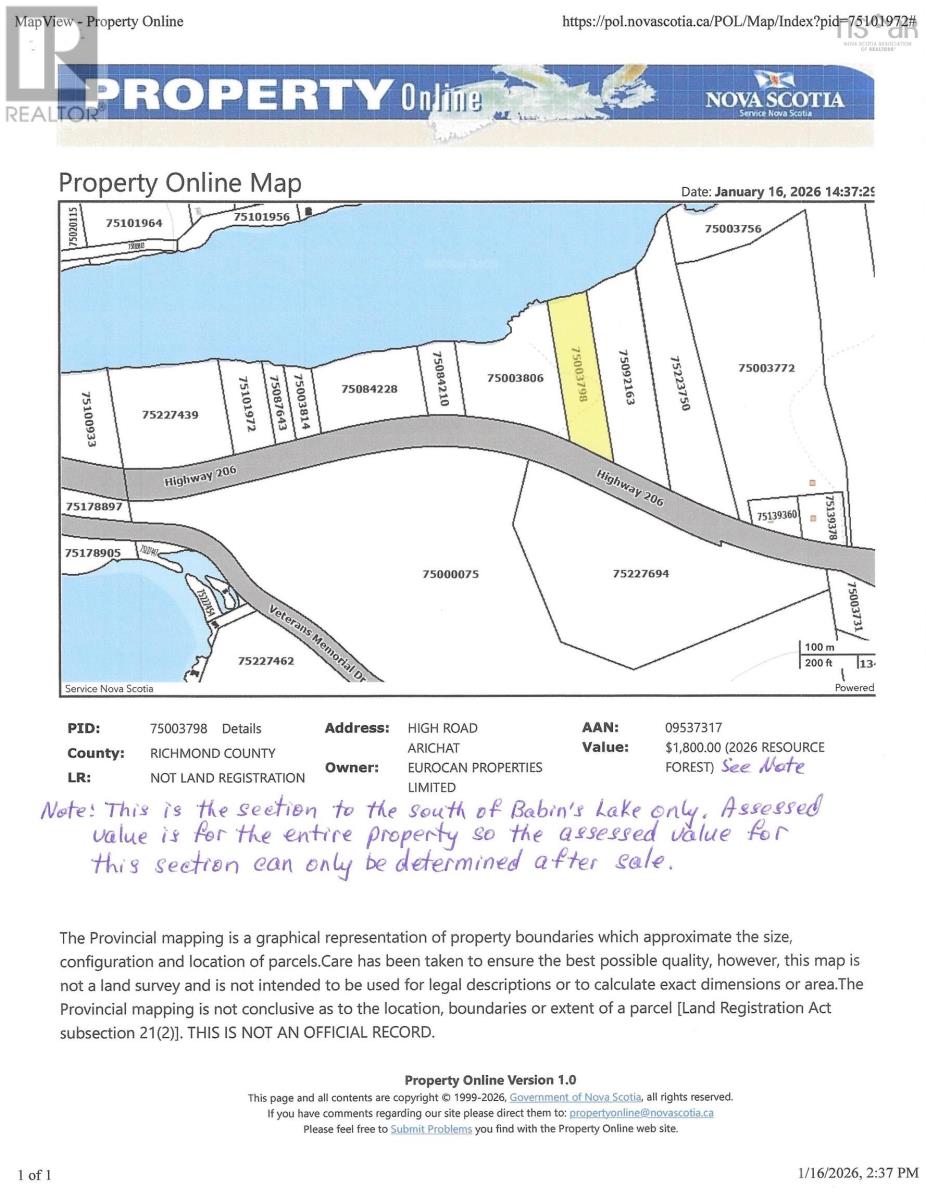 Property photo of Babins Lake