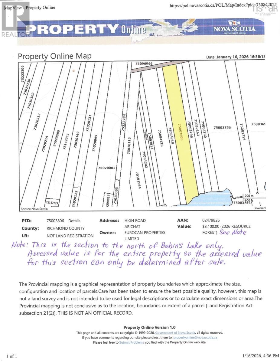 Property photo of Babins Lake