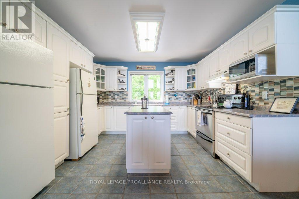Large bright kitchen with two fridges