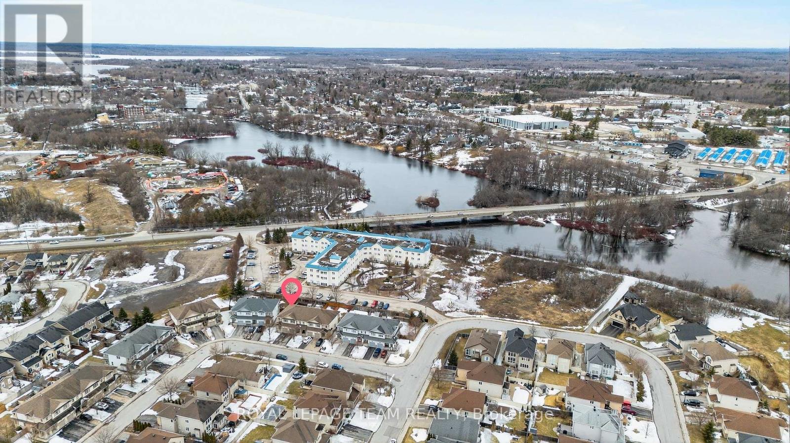 Notice the walking trails near the water