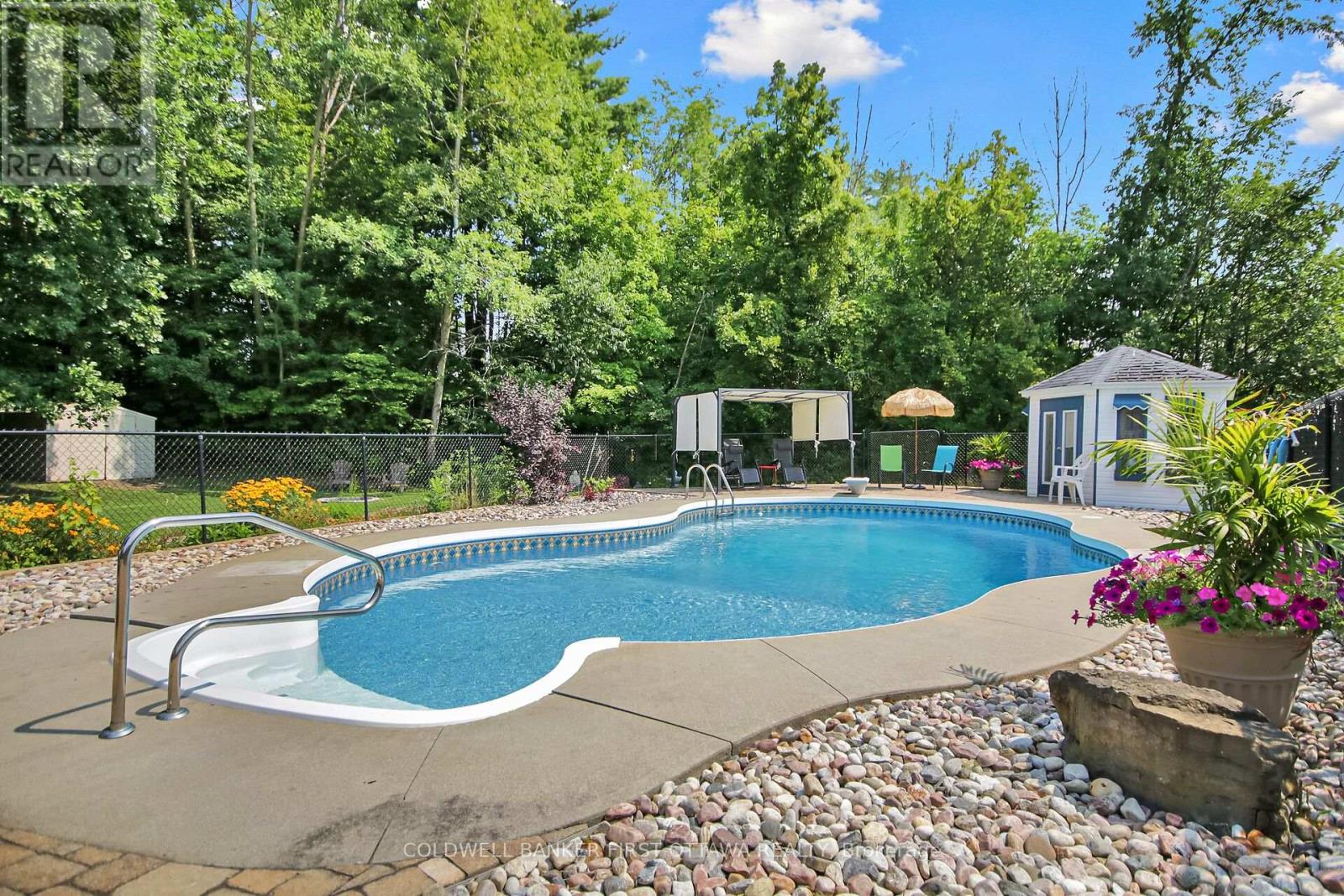 in ground salt water pool