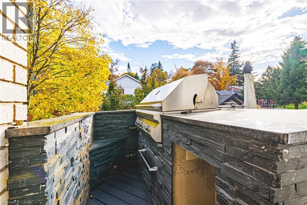 Deck featuring area for grilling