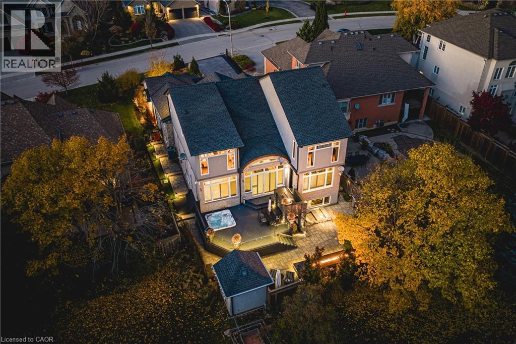 Aerial perspective of suburban area