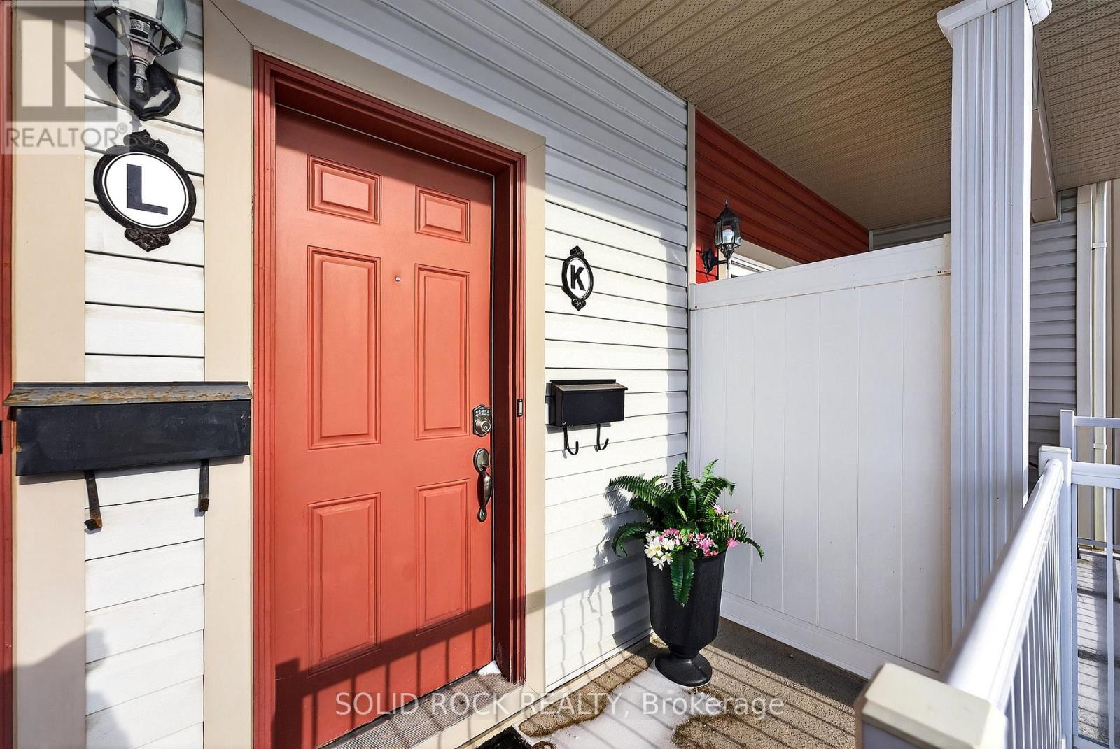 Unit door and front porch