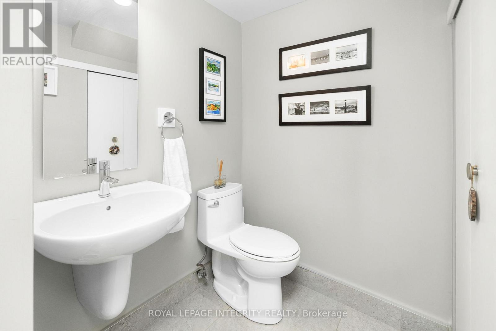 Main level half bathroom