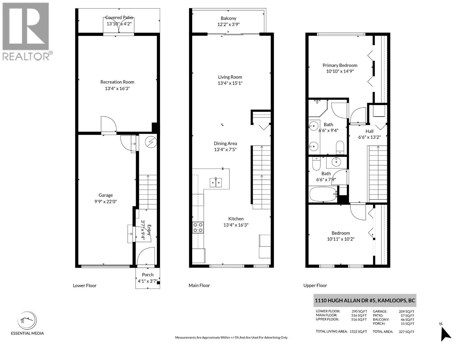 1110 HUGH ALLAN Drive Unit# 5, Kamloops