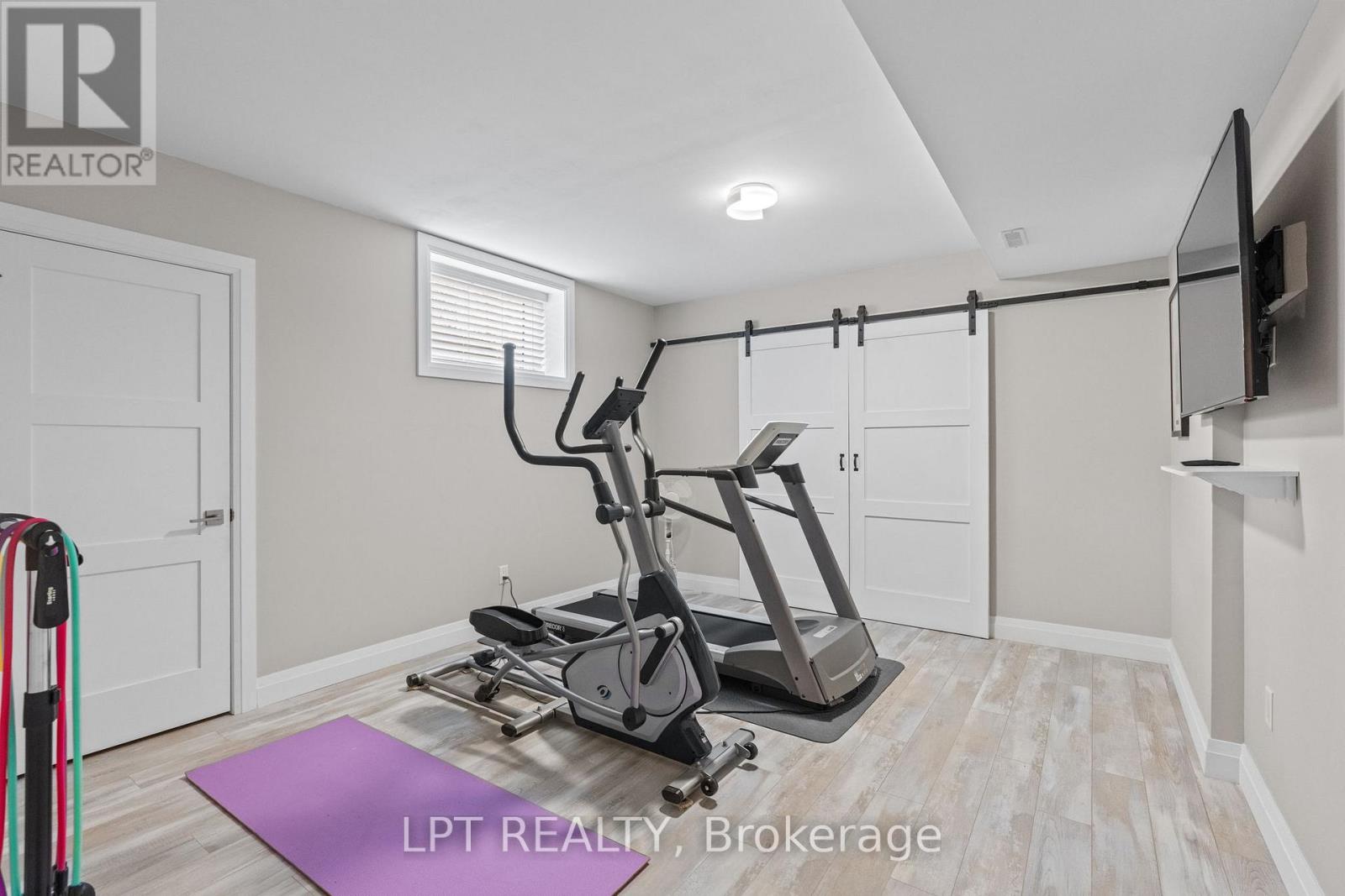 Bedroom lower level or exercise room.