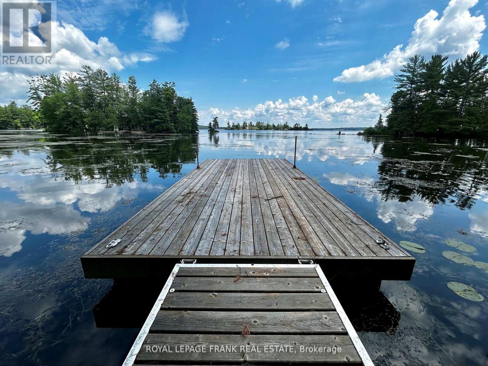 Protected dock in back bay