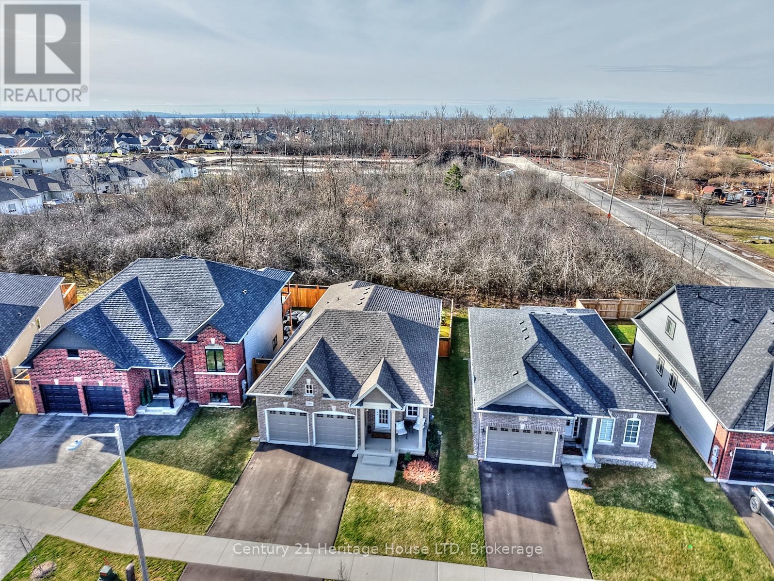 Aerial view of the property
