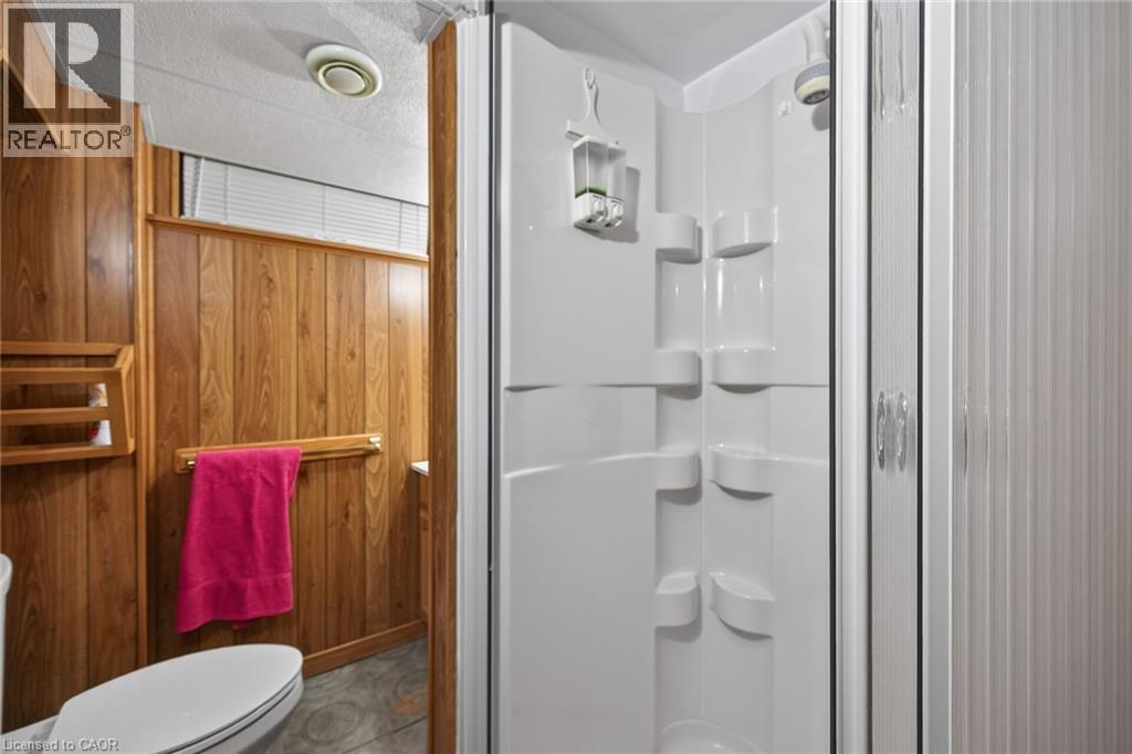 Bathroom with a stall shower