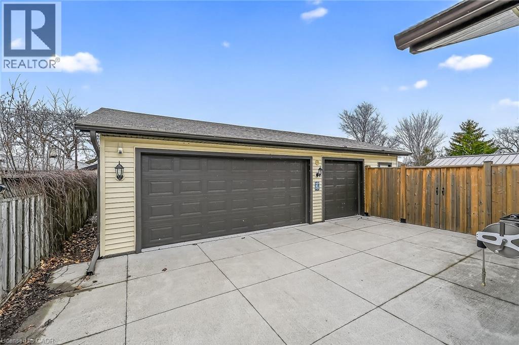 View of detached garage