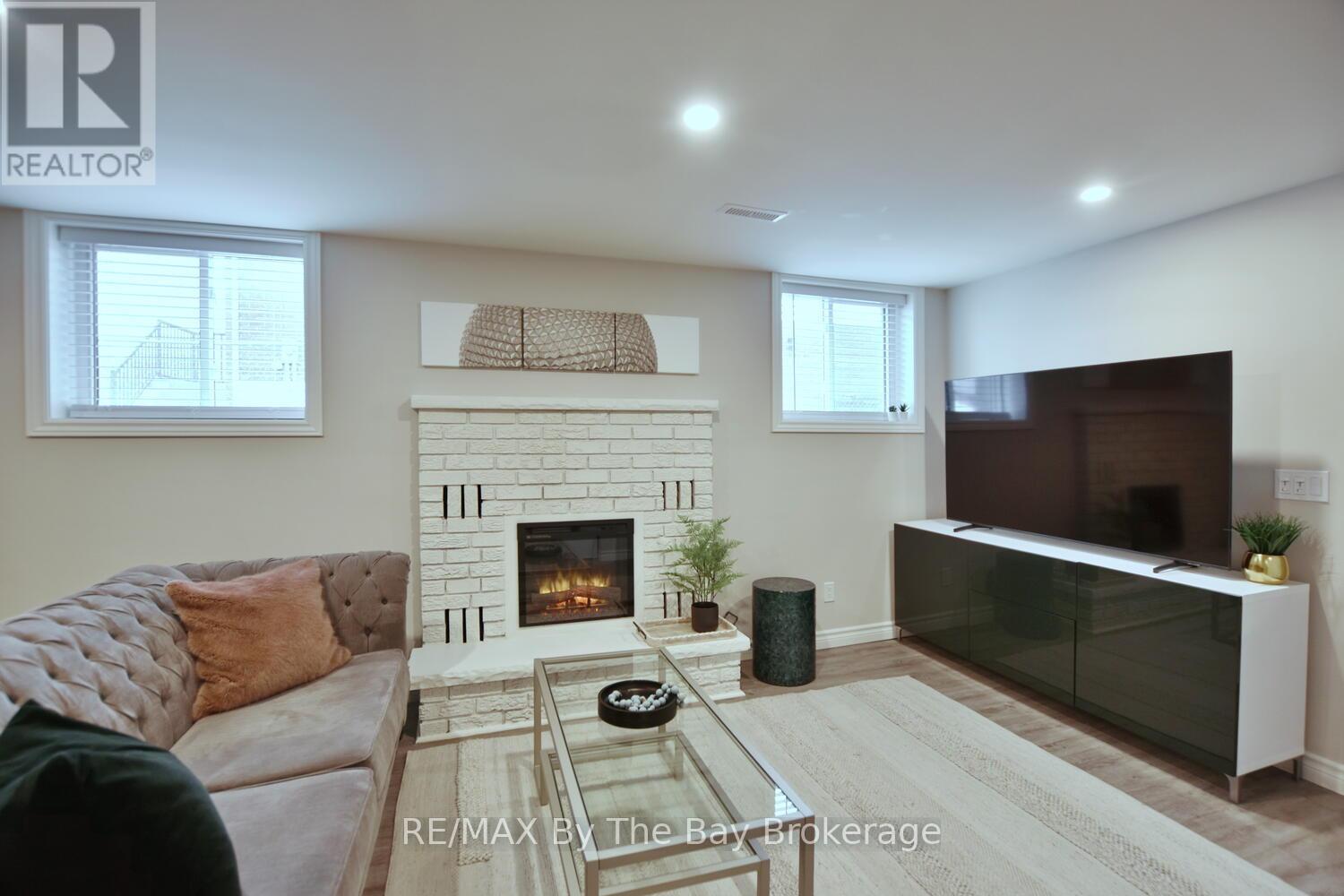 Electric Fireplace Feature Living Area Apartment