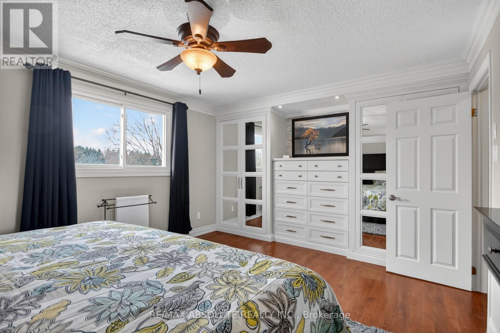 Primary bedroom closets and cabinetry