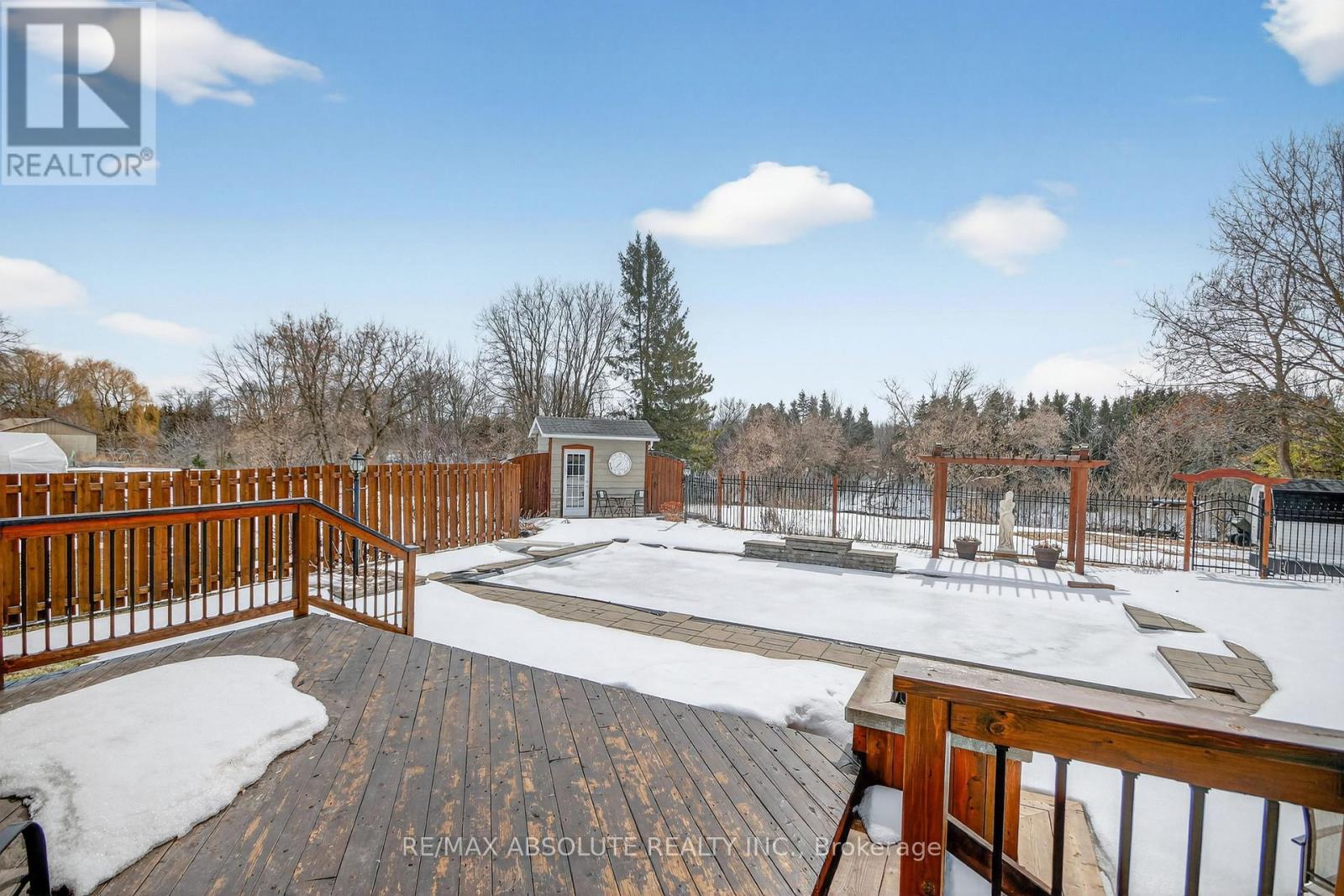 Outdoor patio/deck and in-ground pool