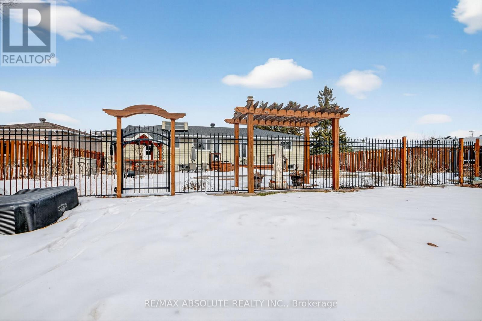 Fenced yard