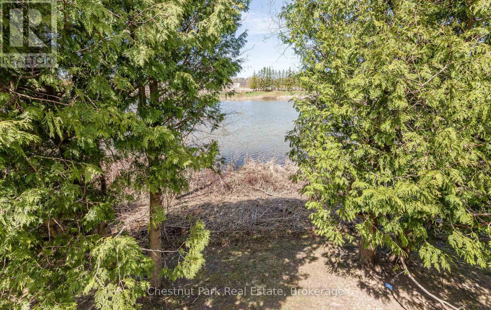 View to the pond and golf course on other side