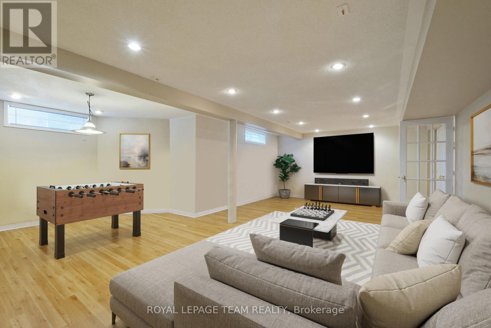Virtually Staged Recreation Room