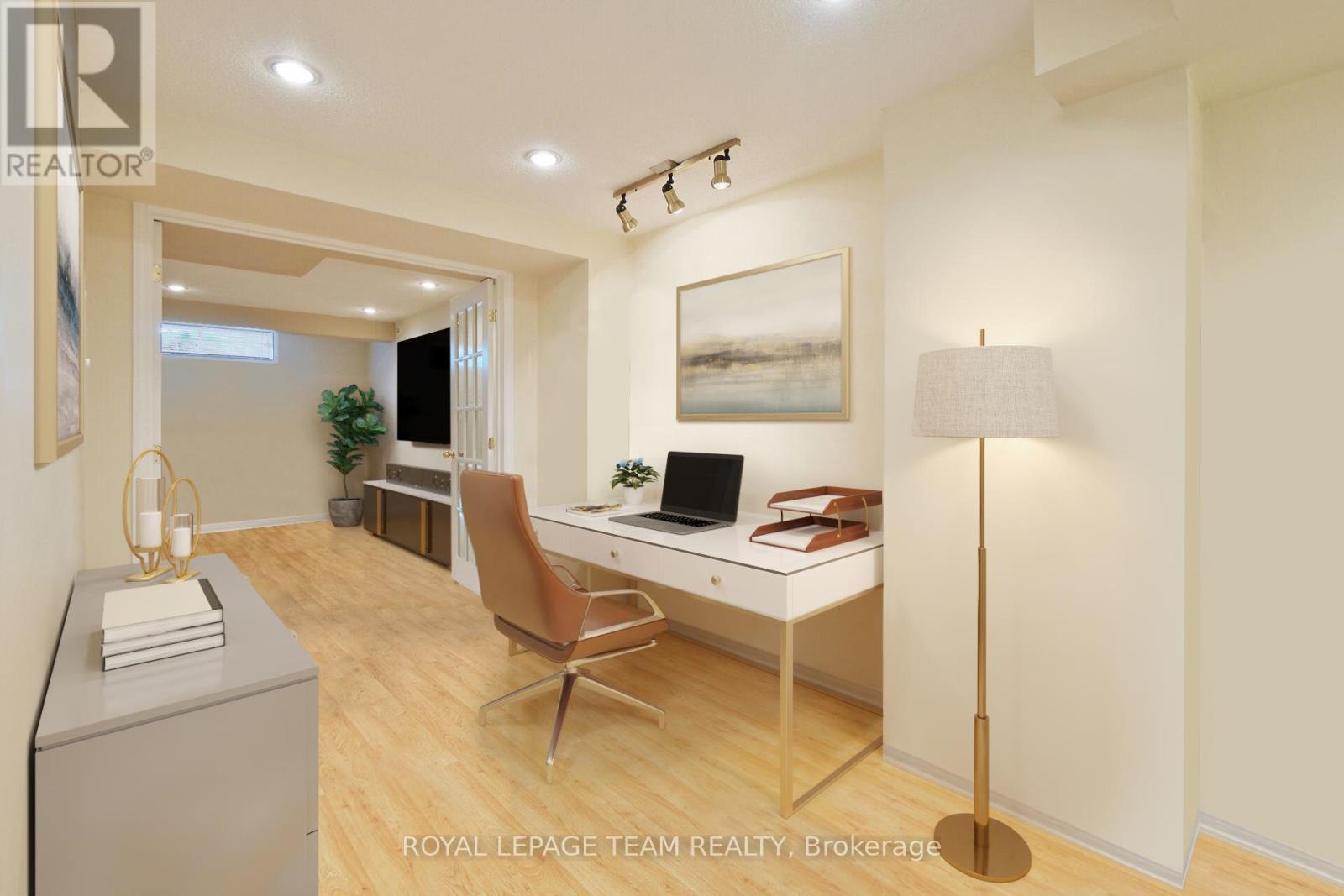 Virtually Staged Den