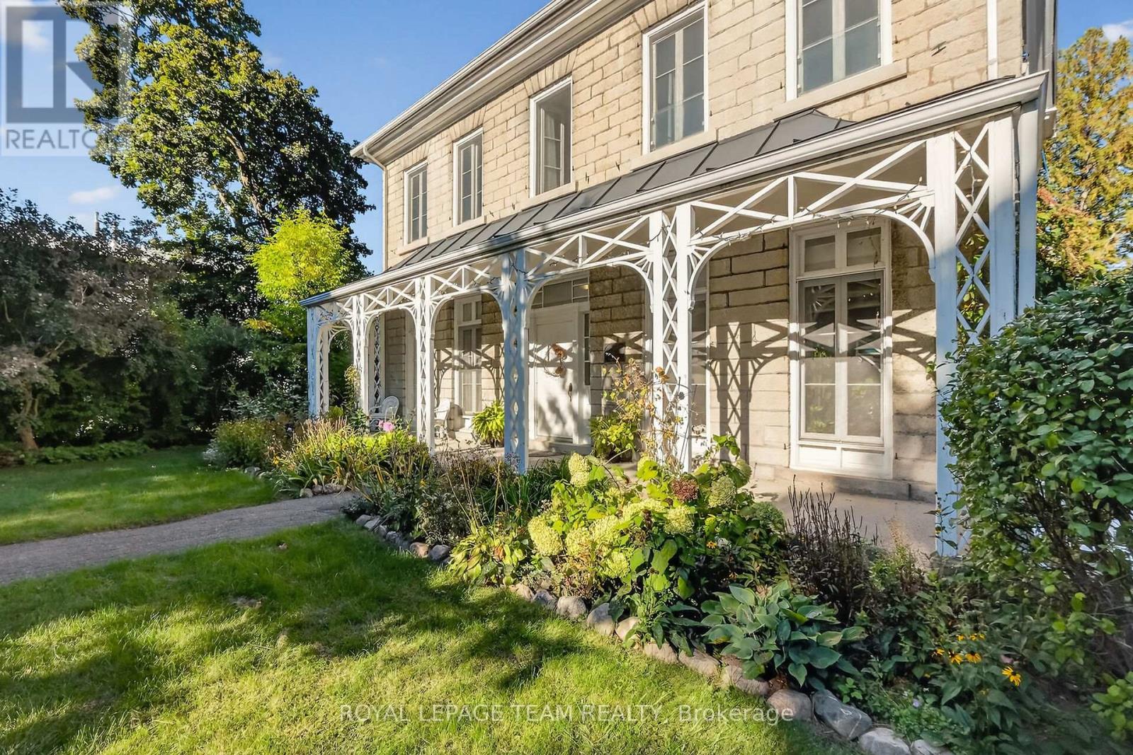 Perennial gardens and lush grounds