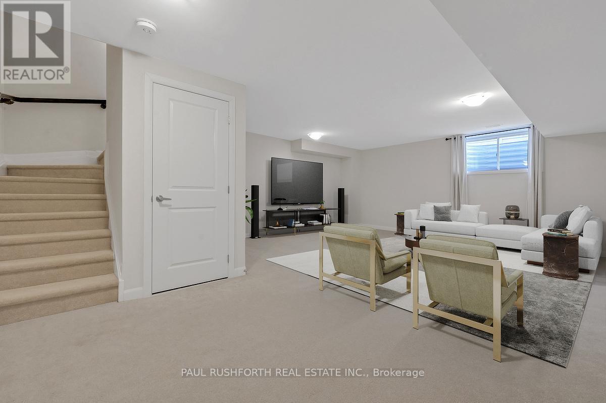 Virtually Staged-Basement Rec Room