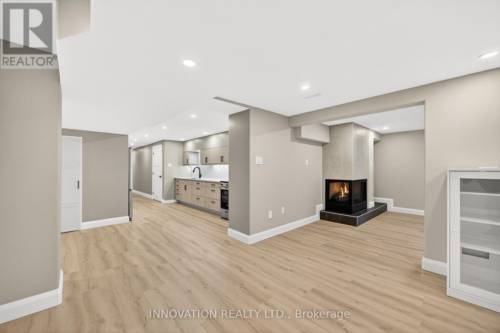 Open concept lower level with Luxury Vinyl Floors
