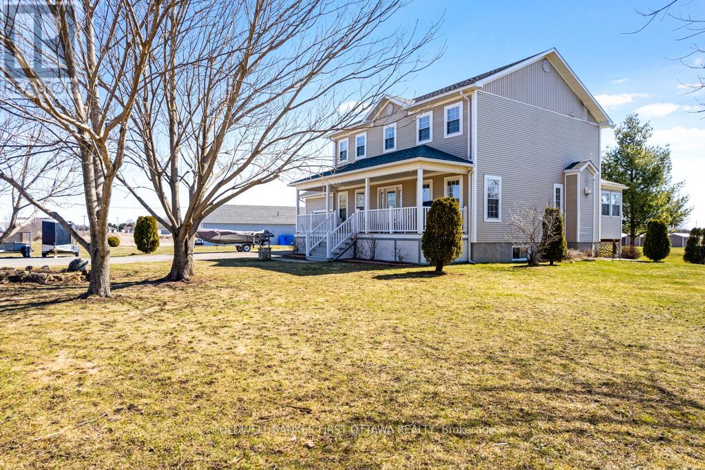 Landscaped yard with trees