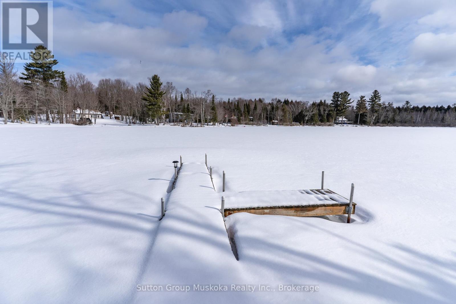 Property dock in winter
