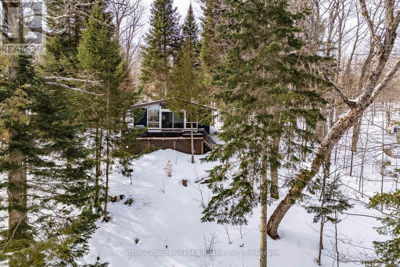Winter property view from the lake