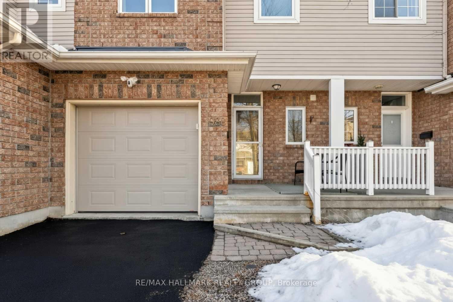 Single-car garage and front entry