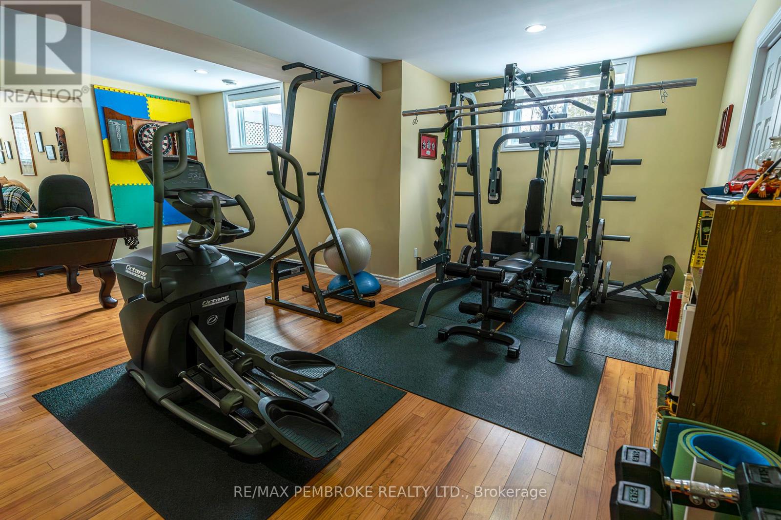 lower level gym area - could be 4th bedroom