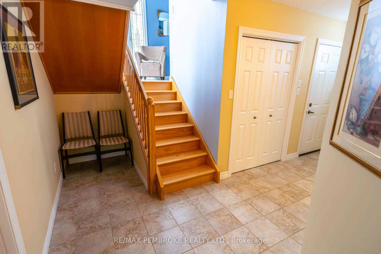 lower level hall & walk out to garage